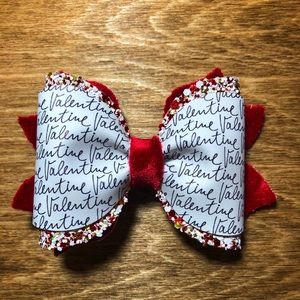 Love Letter Valentines 4 inch Bow